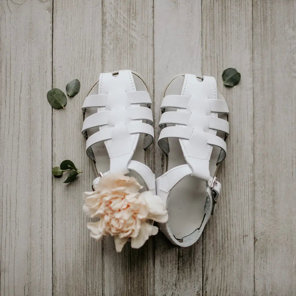 Audrey Fisherman Sandal - White