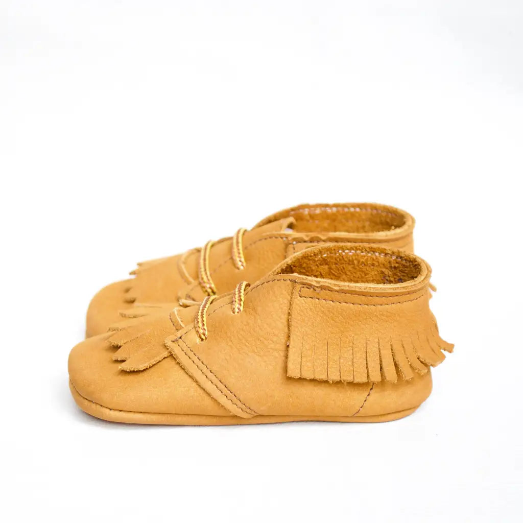 Fringed Soft Sole - Acorn