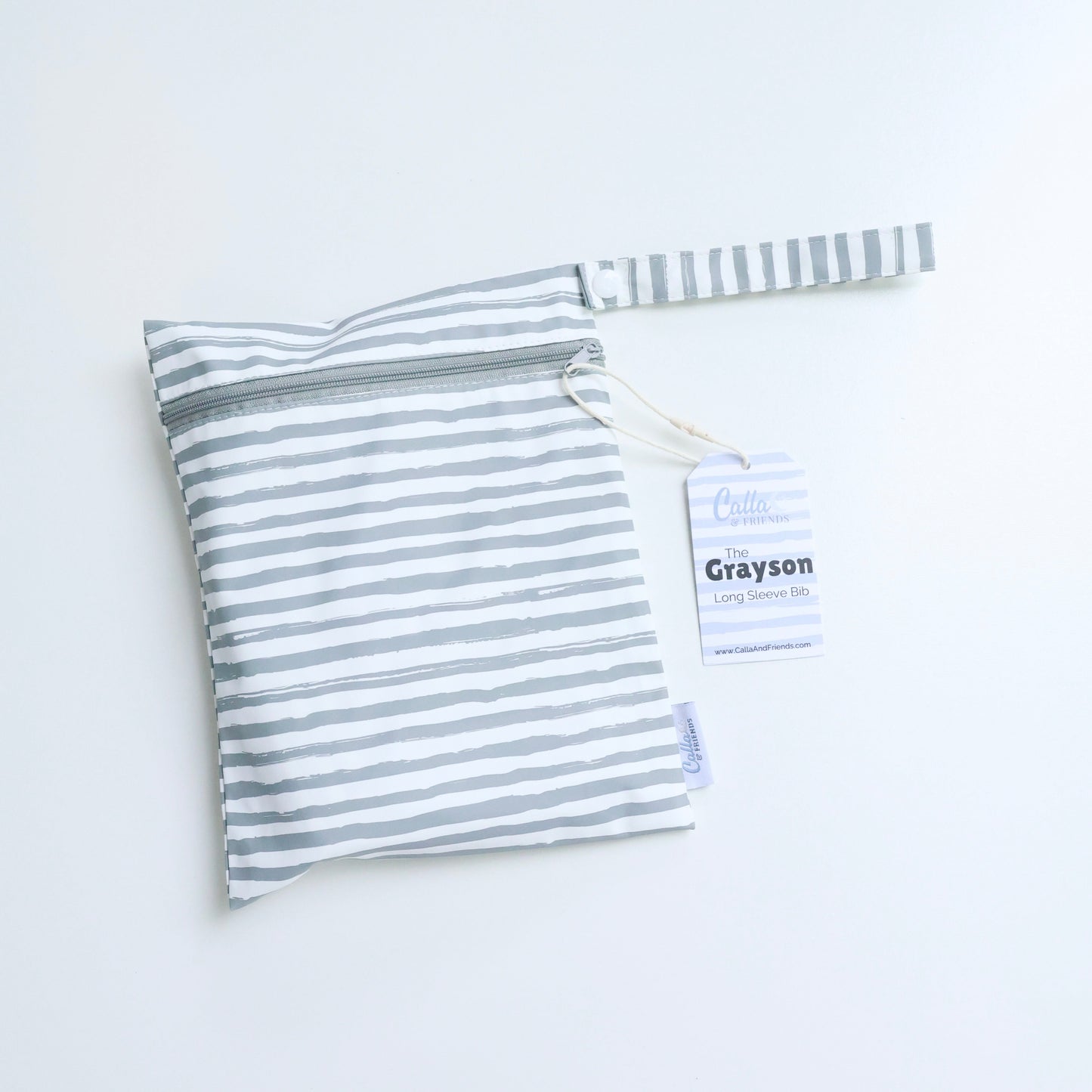 The Grayson Long Sleeve Bib - Brush Stripes