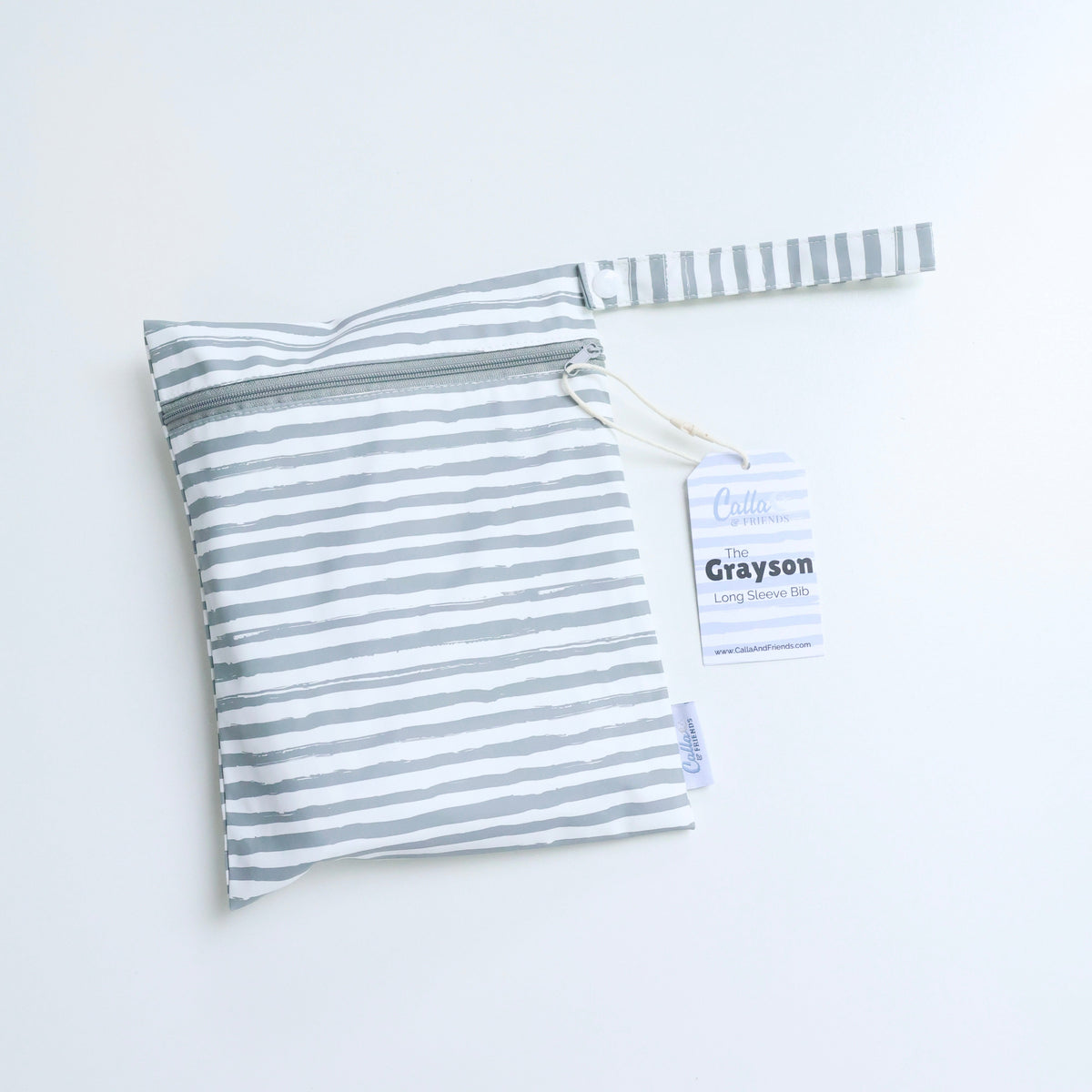 The Grayson Long Sleeve Bib - Brush Stripes
