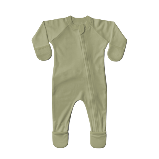 GROW WITH YOU FOOTIE + SNUG FIT | ARTICHOKE