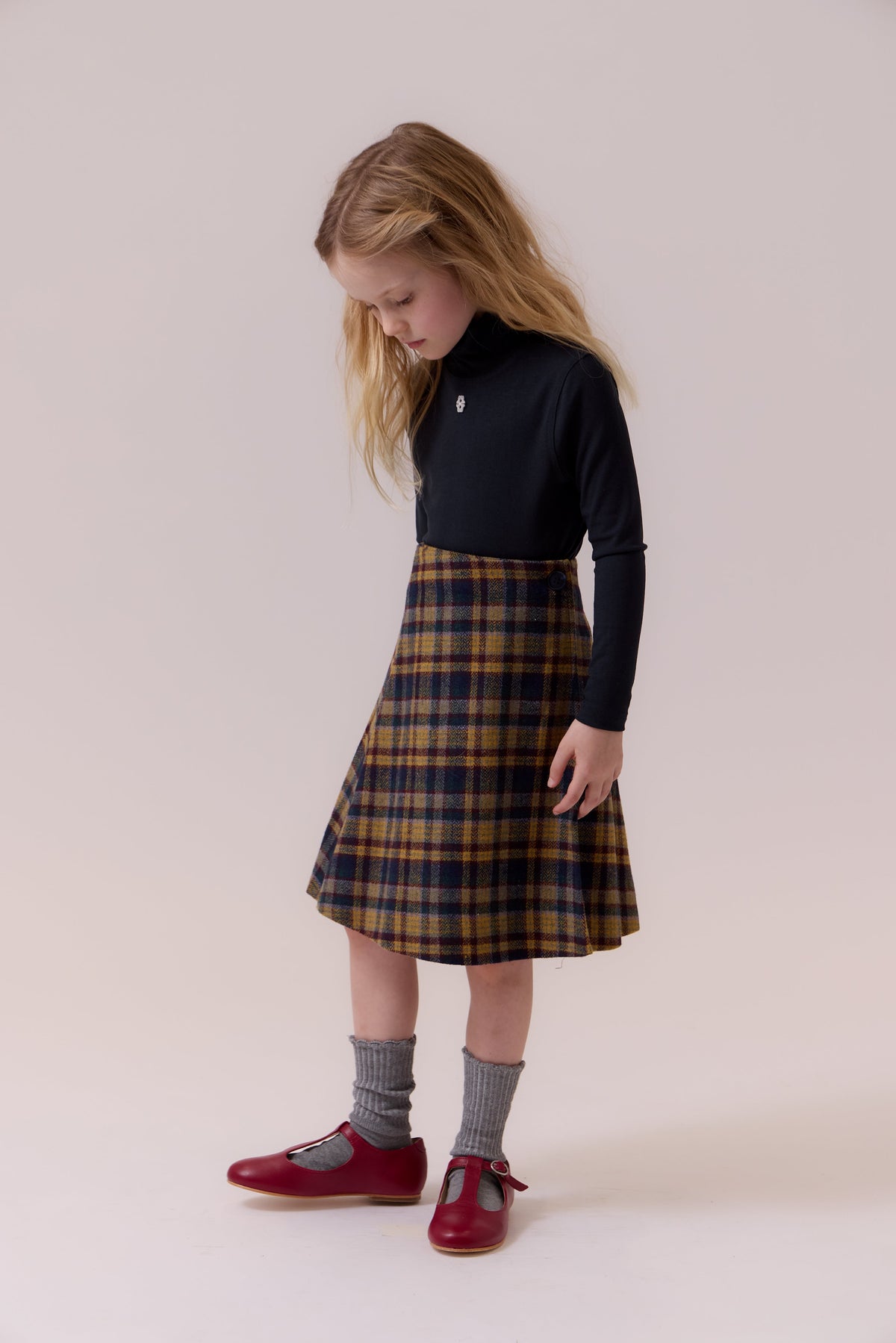 Aria Plaid Wrap Skirt