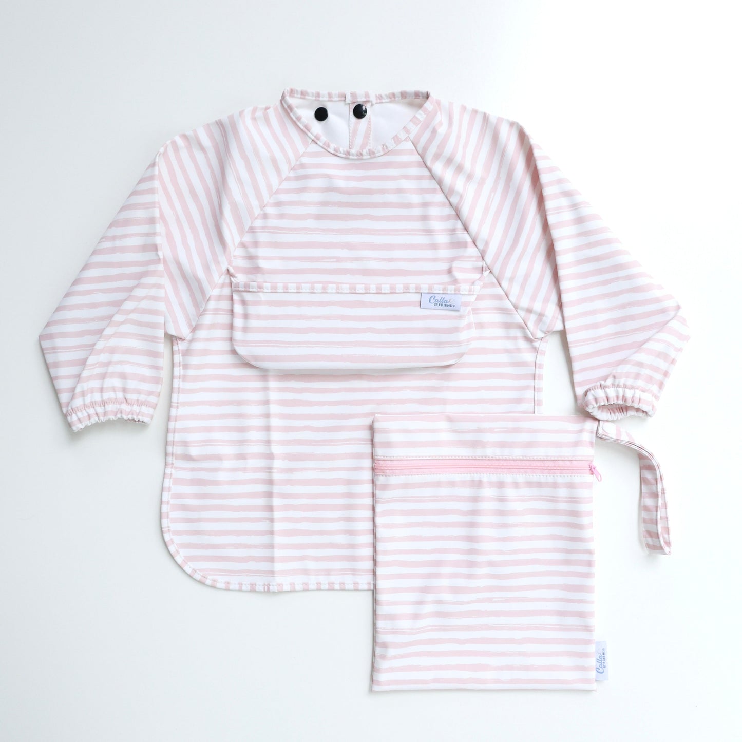 The Grayson Long Sleeve Bib - Brush Stripes