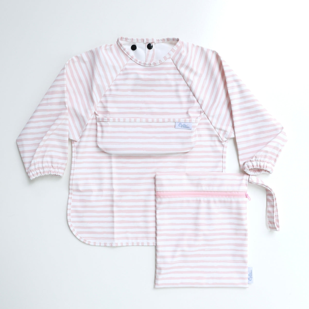 The Grayson Long Sleeve Bib - Brush Stripes