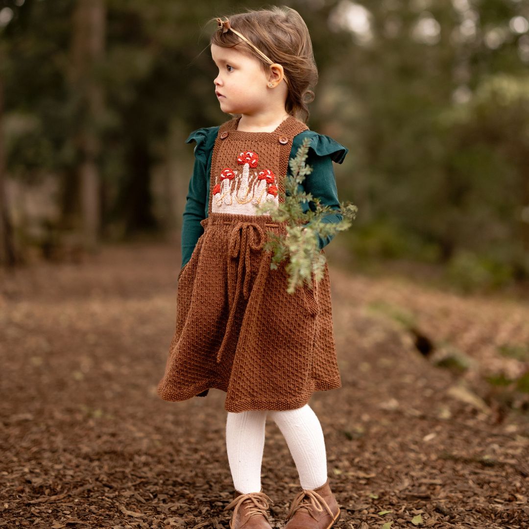 Mushroom Pinafore - In Stock