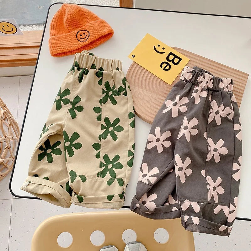 Retro Floral Loose Pants