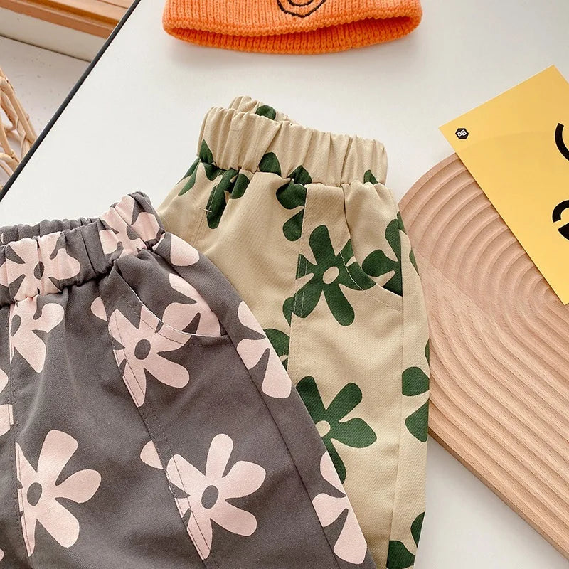 Retro Floral Loose Pants