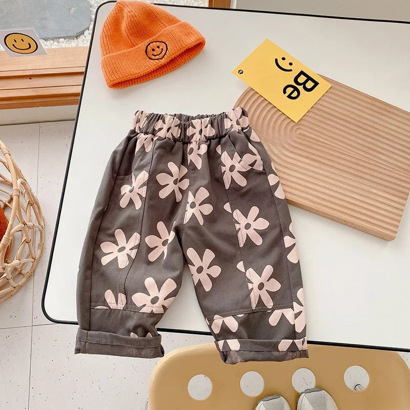 Retro Floral Loose Pants