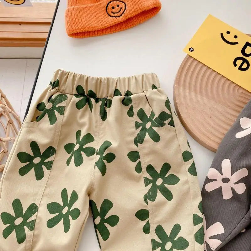 Retro Floral Loose Pants