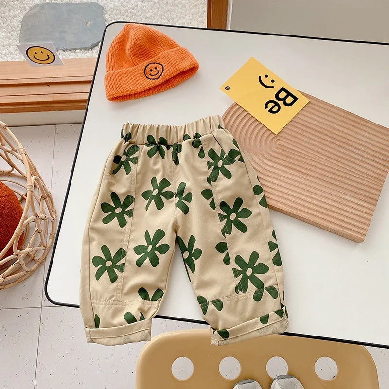 Retro Floral Loose Pants