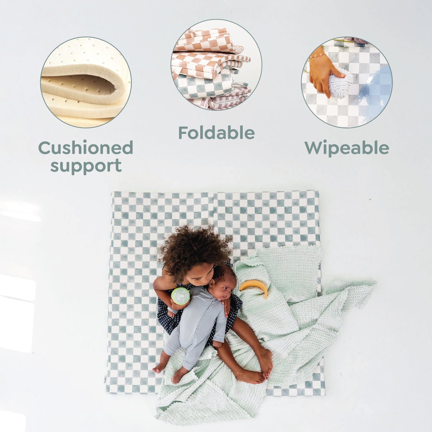 Checker Gumdrop Vegan Leather Mat