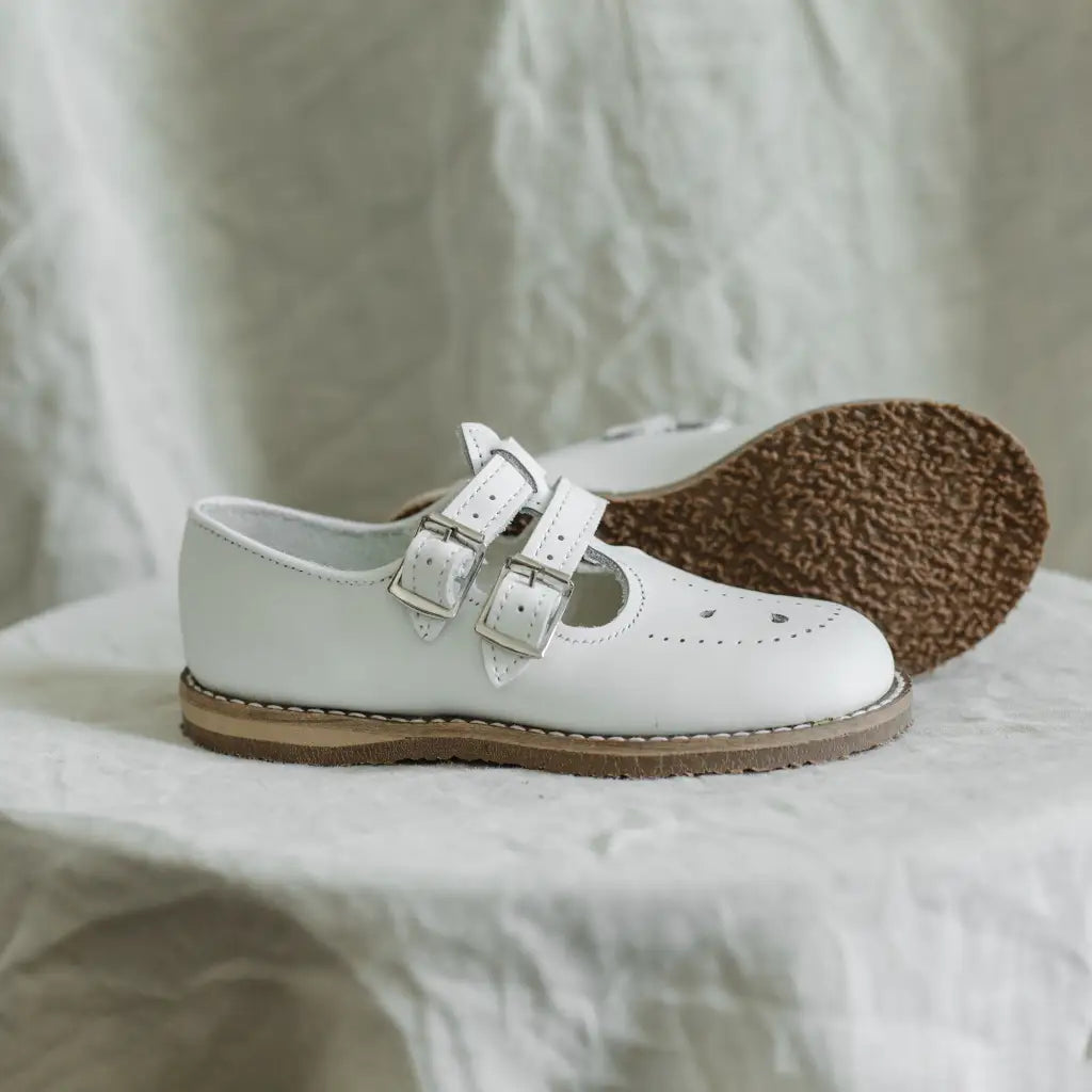 Claire T-Strap - White