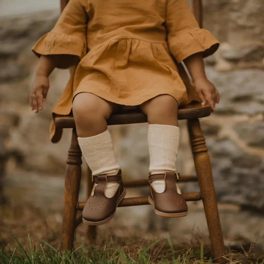 Greta T-Strap - Dark Brown