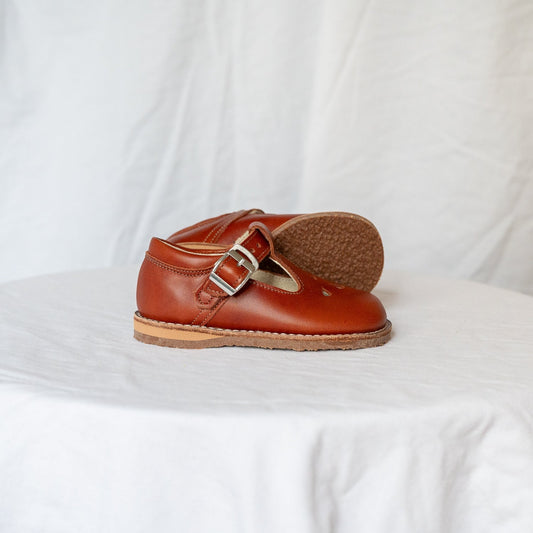 Nora T-Strap - Chestnut